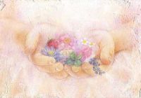 2005年4月の優秀作品　白戸 章子さん　パステル 平成12年7月入会Congratulations !『淡く柔らかい雰囲気の作品。霧の中から現れてきているのか、それとも拡散していくのか。しかしそこには暖かい光を感じ鑑賞者の心を温める。それは鑑賞者を楽しませるぼかし表現と暖色で構成された色彩表現が上手く相互に作用している作品だからだ。バランスの良い作品である。』(講評：佐々木）